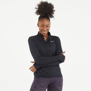 Nike Dri Fit half zip top with thumb holes